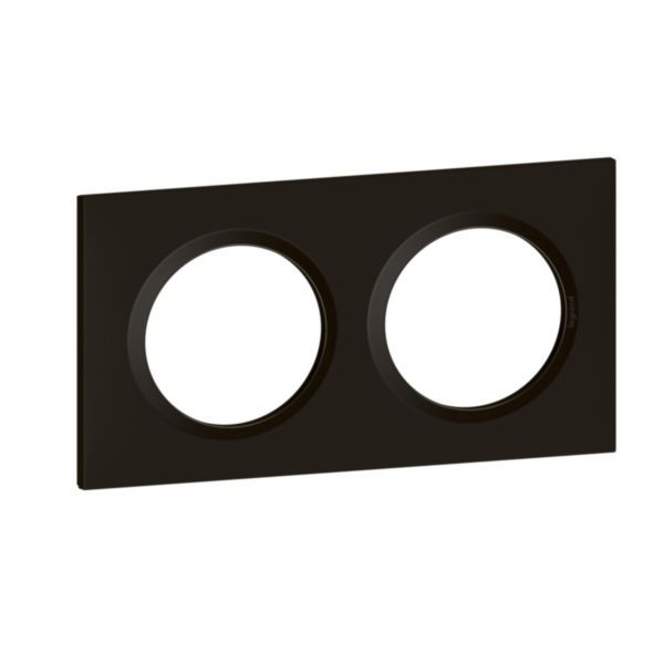 Dooxie square plate 2 positions, velvet black finish image 1