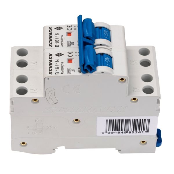 Miniature Circuit Breaker (MCB) AMPARO 6kA, B 16A, 2P+2N image 2