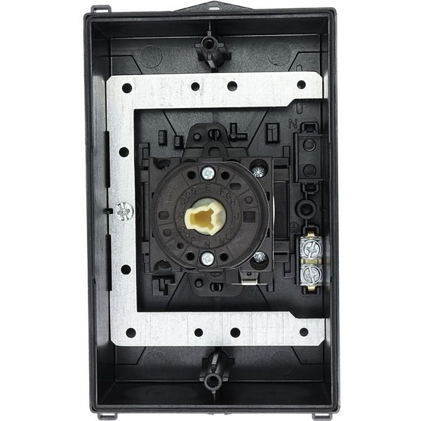 Main switch, T0, 20 A, surface mounting, 2 contact unit(s), 3 pole, 1 N/O, Emergency switching off function, Lockable in the 0 (Off) position, hard kn image 23