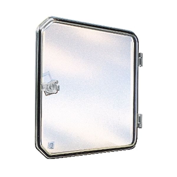 Plastic window with hinged transparent cover, L78xW60xD25mm. image 4