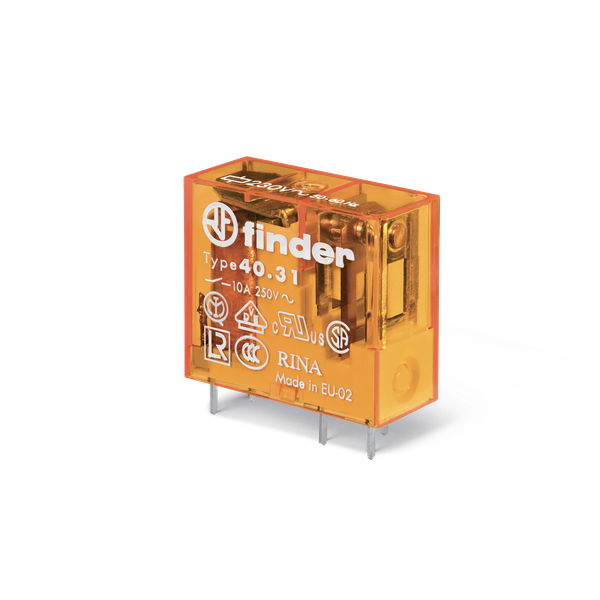 PCB/Plug-in Rel. 3,5mm.pinning 1NO 10A/24VDC/SEN/Agni/pin length 3,5 (40.31.7.024.1320) image 1