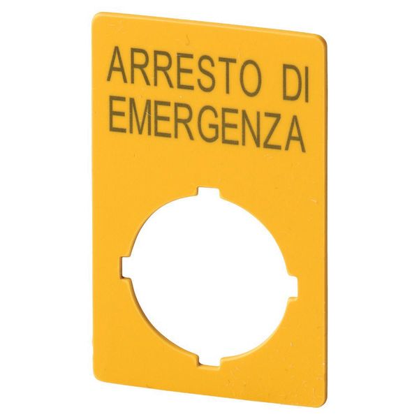 Label, emergency stop, HxW=50x33mm, yellow, arresto di emergenza image 3