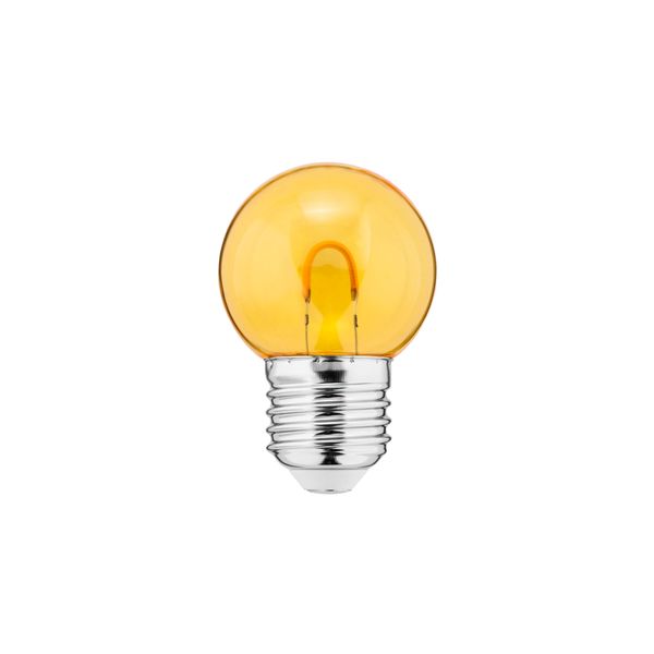 LED Color Bulb 1W G45 240V 55Lm PC yellow clear FILAMENT U THORGEON image 1