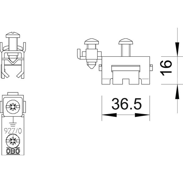 927 SCH-K-VA Clip element complete for type 927/1 V2A 1/4" image 2