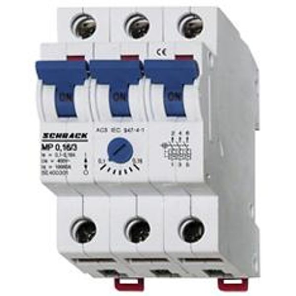 Motor Protection Circuit Breaker, 3-pole, 0.16-0.25A image 1