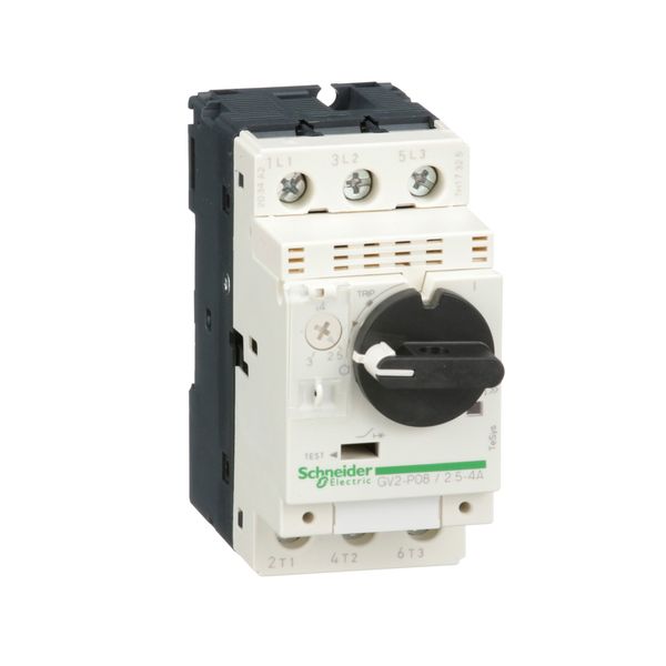 Motor circuit breaker, TeSys Deca, 3P, 2.5-4 A, thermal magnetic, screw clamp terminals image 1