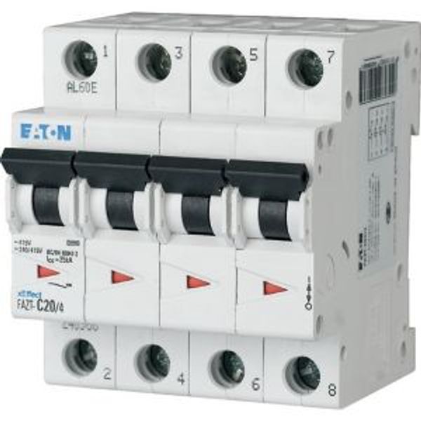 Miniature circuit breaker (MCB), 4 A, 4p, characteristic: D image 5