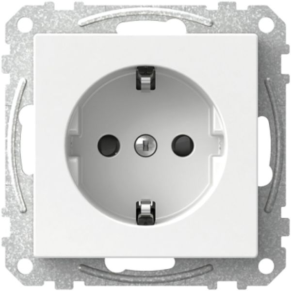 Exxact single socket-outlet earthed screwless white image 2