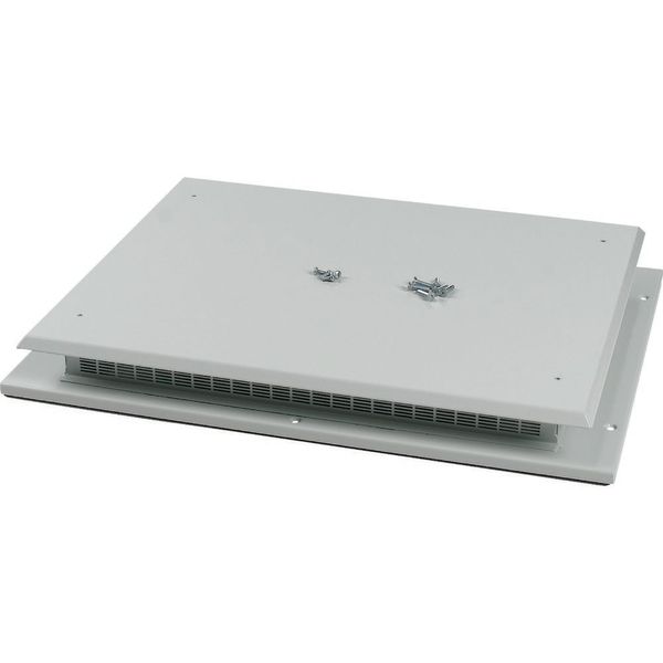Top plate for OpenFrame, ventilated, W=800mm, IP31, grey image 3