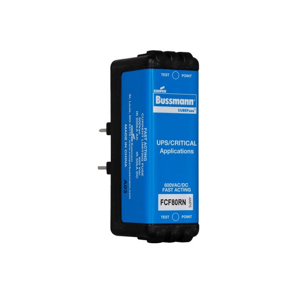 Eaton Bussmann series FCF fuse, Finger safe, 600 Vac, 600 Vdc, 80A, 200 kAIC at 600 Vac, 50 kAIC at 600 Vdc, Non Indicating, Fast acting, Class CF, CUBEFuse, Glass filled polyethersulfone case image 16