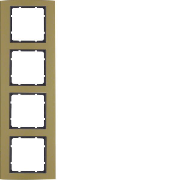 Frame 4gang, B.3, al. gold/ant. matt, al. anodised image 1
