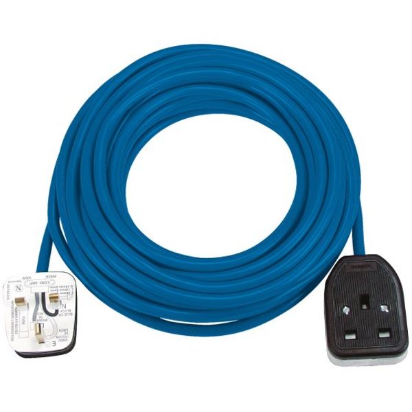 Extension cable 14m blue H05VV3G1,5mm, 240V *GB* image 1