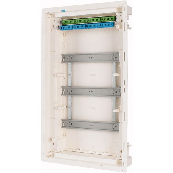 Compact distribution board-flush mounting, 3-rows, flush sheet steel door image 8
