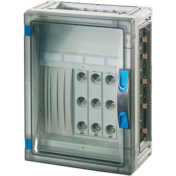 Fuse box 4x63A D02 3p on rail 250A 5 pole, 270x360mm, wall Open image 2