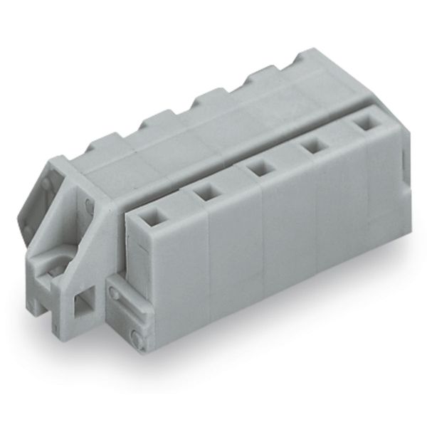 1-conductor female connector, angled CAGE CLAMP® 2.5 mm² gray image 3