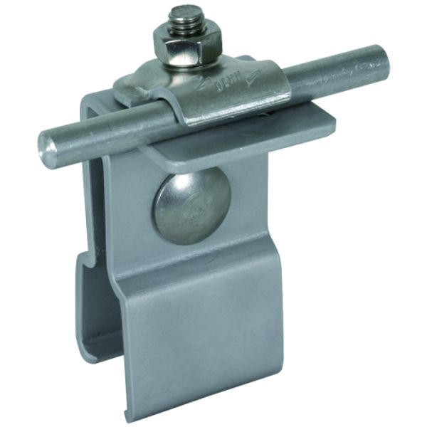 Roof conductor holder Al for Rd 6-10mm f. tin roofs with rectang. stan image 1