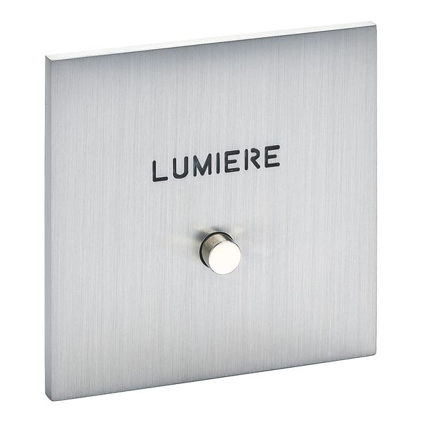 Art d'Arnould univers Epure illuminated push button 1 position with door marking - brushed steel image 1