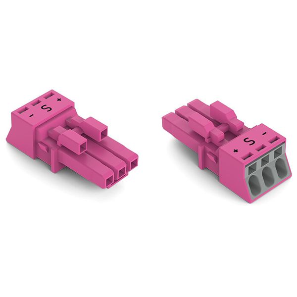 Socket 3-pole Cod. B pink image 3