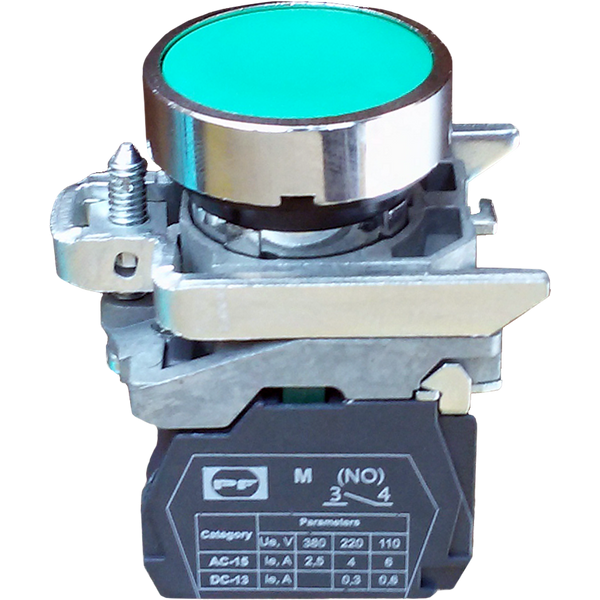 Pushbutton switch FP PCP GREEN 1NO IP40 image 1