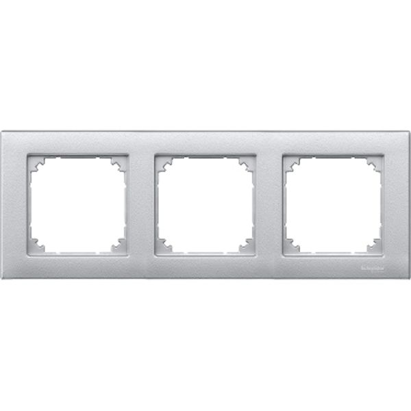 M-PLAN frame, 3-gang, aluminium image 2