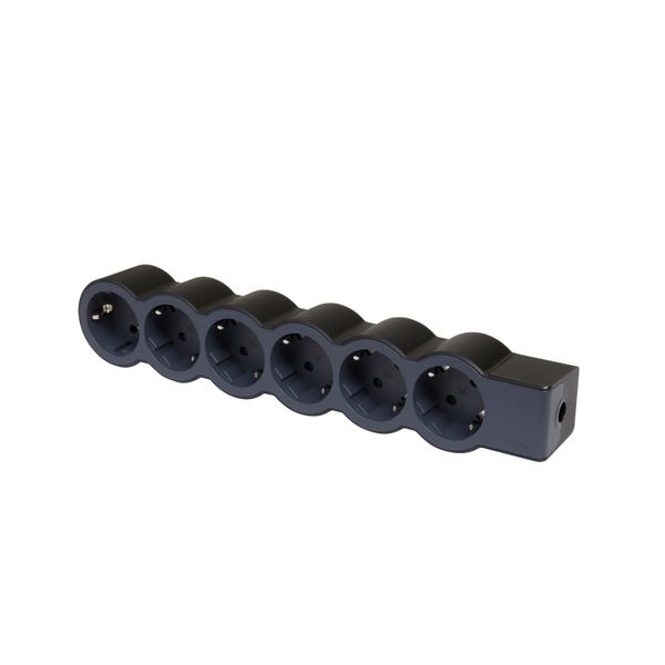 MOES STD SCH 6X2P+E WITHOUT CABLE BLACK image 1