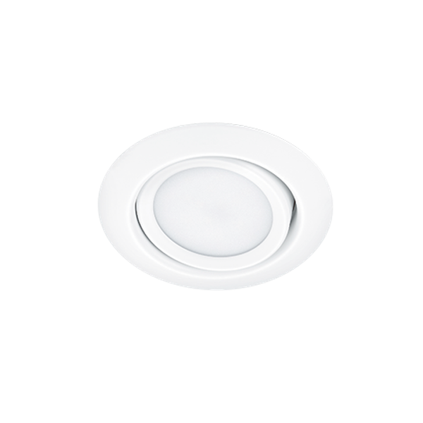 Rila LED recessed spotlight matt white round image 1