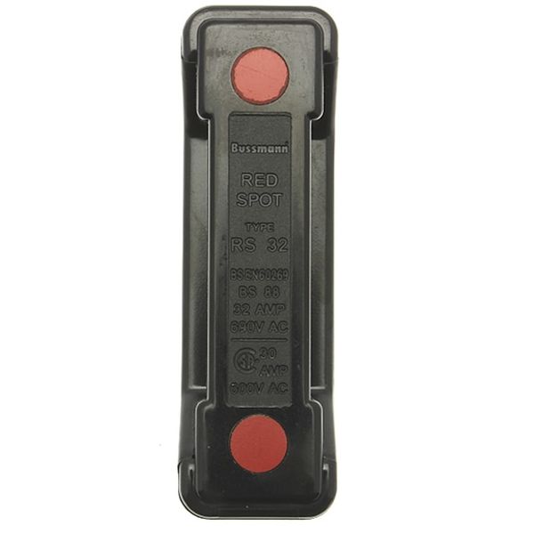 Fuse-holder, LV, 32 A, AC 690 V, BS88/A2, 1P, BS, front connected, black image 2