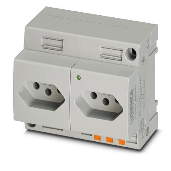 Double socket Phoenix Contact EO-N/PT/LED/DUO 250V 10A image 2