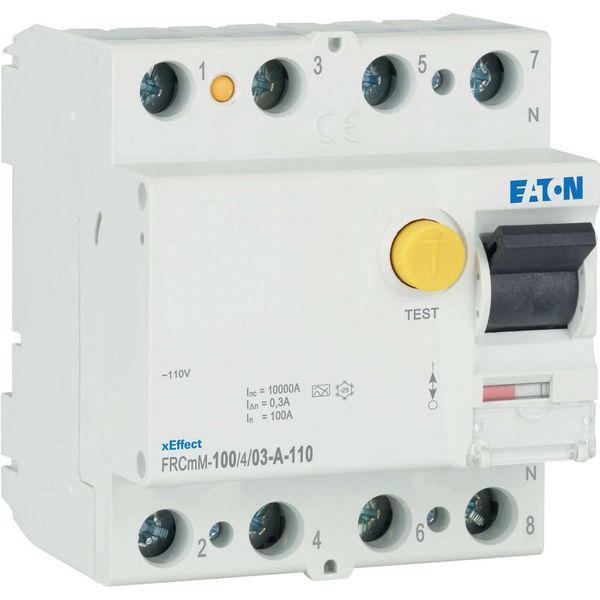 Residual current circuit breaker (RCCB), 100A, 4p, 300mA, type A, 110V image 10