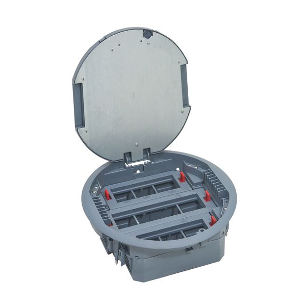 Plastic round box adjustable horizontal mounting baskets image 1