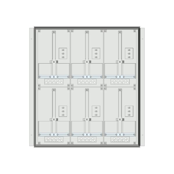 Meter box insert 2-rows, 6 meter boards / 16 Modul heights image 1