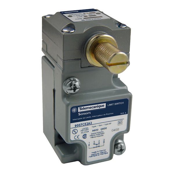 Limit switch, 9007, 9007C compact 1 NO/NC, rotary head, CW+CCW, standard image 1