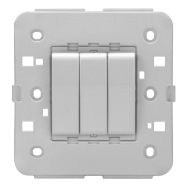 TWO-WAY SWITCH 250V ac - 16 AX - BRITISH STANDARD - 3 GANGS - TITANIUM - CHORUSMART image 1