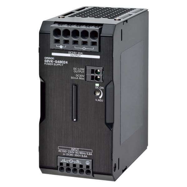 Book type power supply, 480 W, 24 VDC, 20 A, DIN rail mounting, Push-i image 1