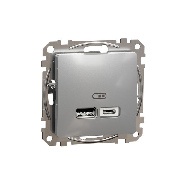 Sedna Design & Elements, USB charger A+C, 2,4A, aluminium image 4