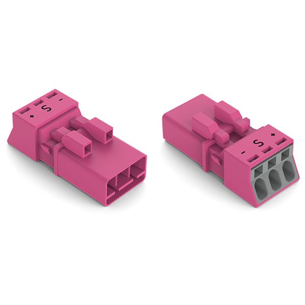 Plug 3-pole Cod. B pink image 2