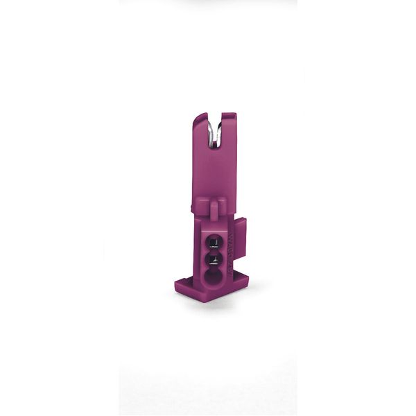 Socket module without ground contact 1-pole violet image 1
