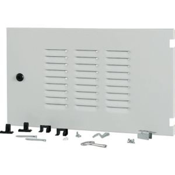 Section wide door, ventilated, left, HxW=350x600mm, IP42, grey image 4