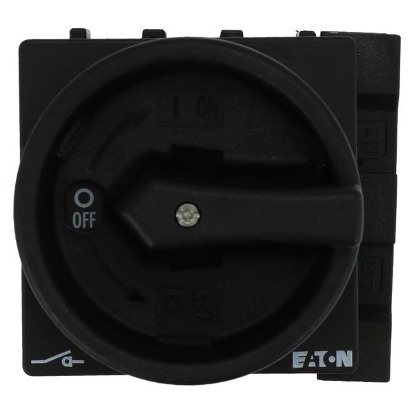 Main switch, P1, 40 A, flush mounting, 3 pole, 1 N/O, 1 N/C, STOP function, With black rotary handle and locking ring, Lockable in the 0 (Off) positio image 12