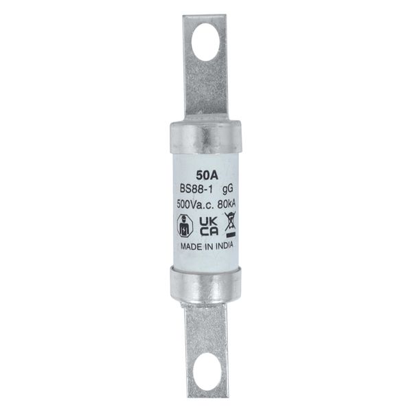 Fuse-link, low voltage, 50 A, AC 500 V, DC 250 V, BS88, 21 x 114 mm, gL/gG, BS image 21