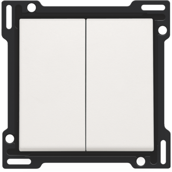 Finishing set for two-circuit switch, two-way switch + N.O. push butto image 1