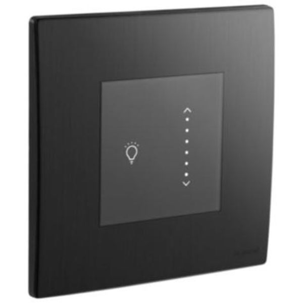 Mallia Senses 1 gang Led sliding touch dimmer - Brushed Black image 1