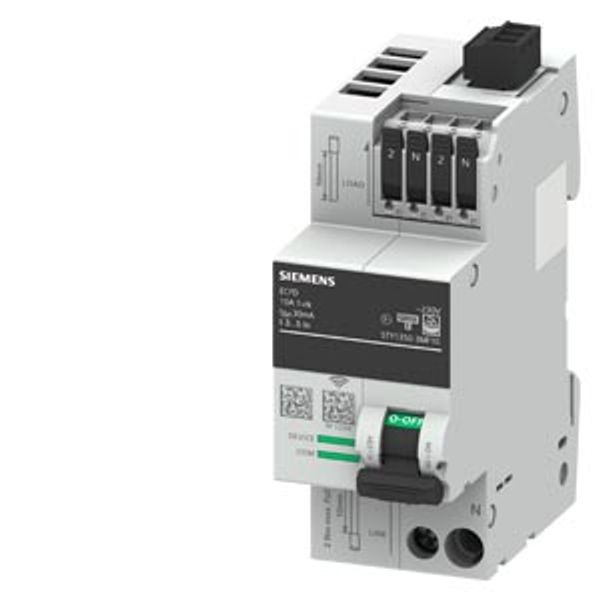 ECPD with measurement and communication function RCD type F 30 mA In: 10 A, Un: 230 V AC, 75 kA 1+N in 2 image 1