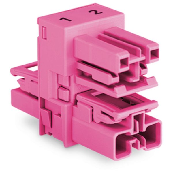 h-distribution connector 2-pole Cod. B pink image 2