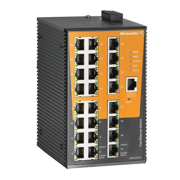 Network switch (managed), managed, Fast Ethernet, Number of ports: 24x image 1