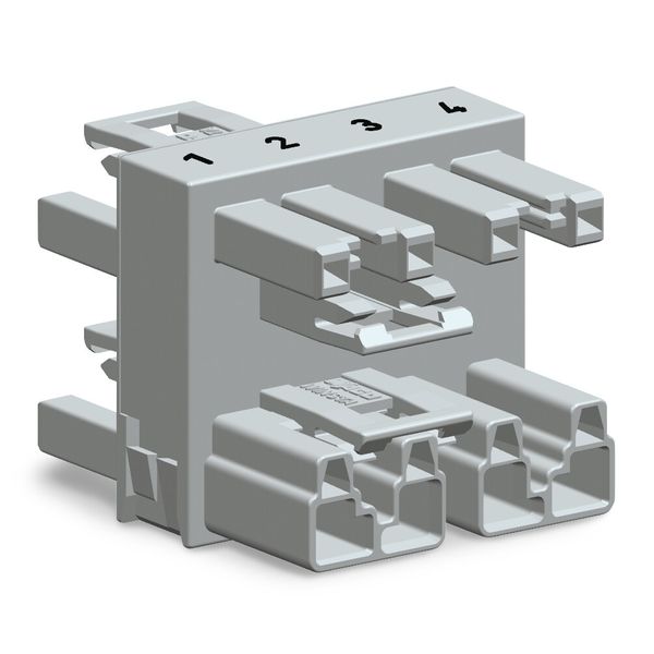 3-way distribution connector 4-pole Cod. B gray image 1