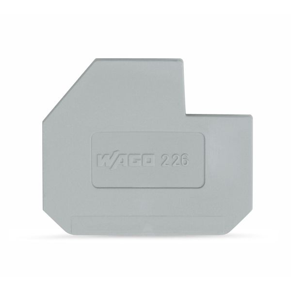 End plate for 400 V, cut-out dimensions L1 1.5 mm thick gray image 1