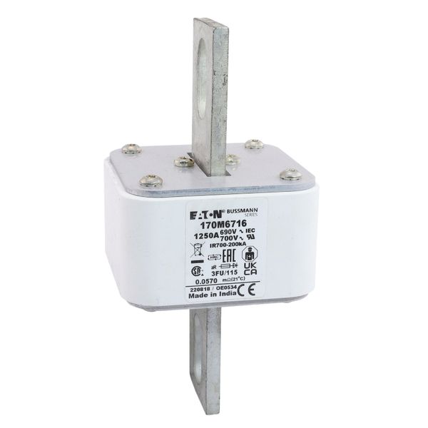 Fuse-link, high speed, 1250 A, AC 690 V, size 3, 67 x 92 x 155 mm, aR, IEC, UL image 11