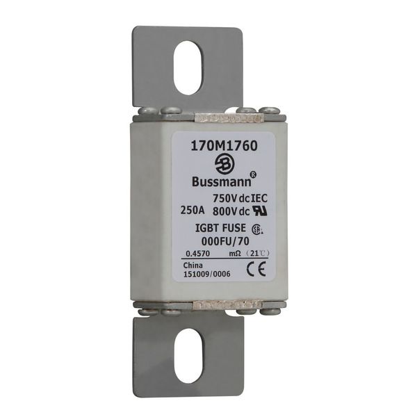 Fuse-link, high speed, 250 A, DC 750 V, size 000, 24 x 36 x 96 mm, aR, IEC, UL image 15