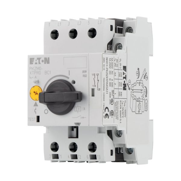 Motor-protective circuit-breaker, 3p+1N/O+1N/C, Ir=6.3-10A, screw conn image 12